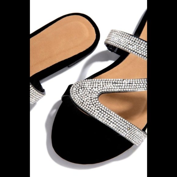Black Rhinestone SPECTACULAR Day Club Sandal - Picture 5 of 5